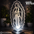 Silueta virgen 100x50 con Pedestal y lampara