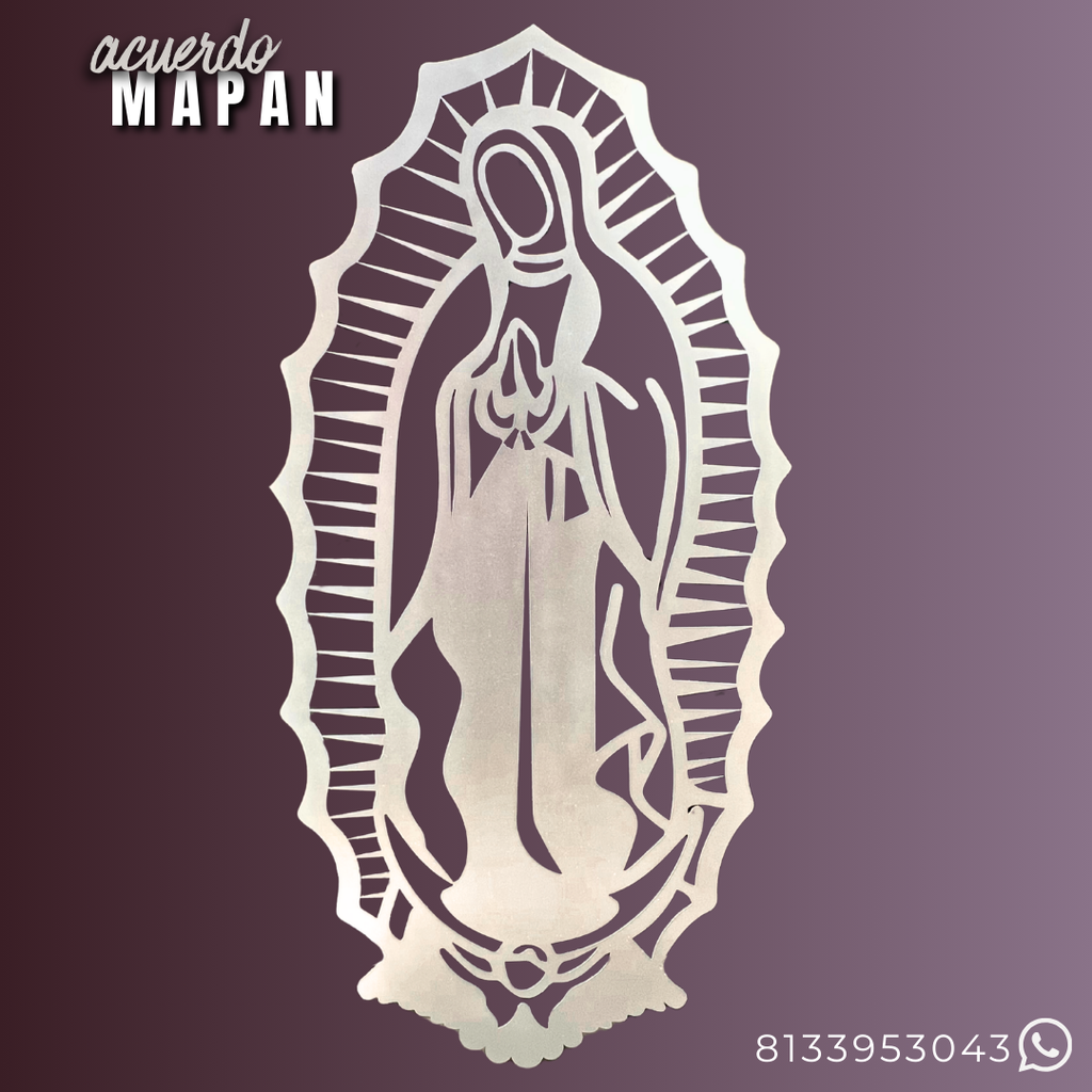 Virgen silueta Acero 70x35