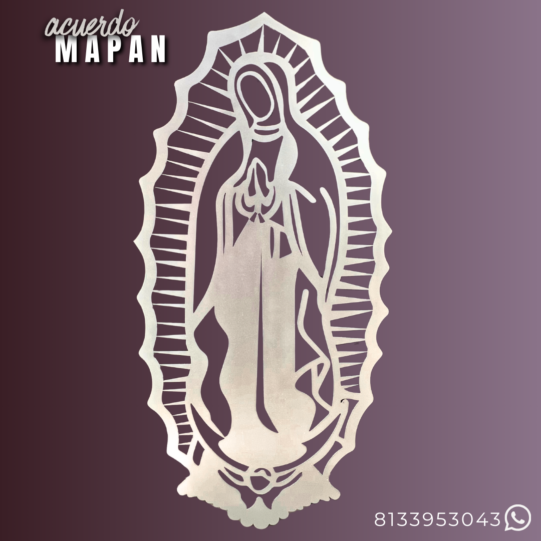 Virgen silueta Acero 70x35