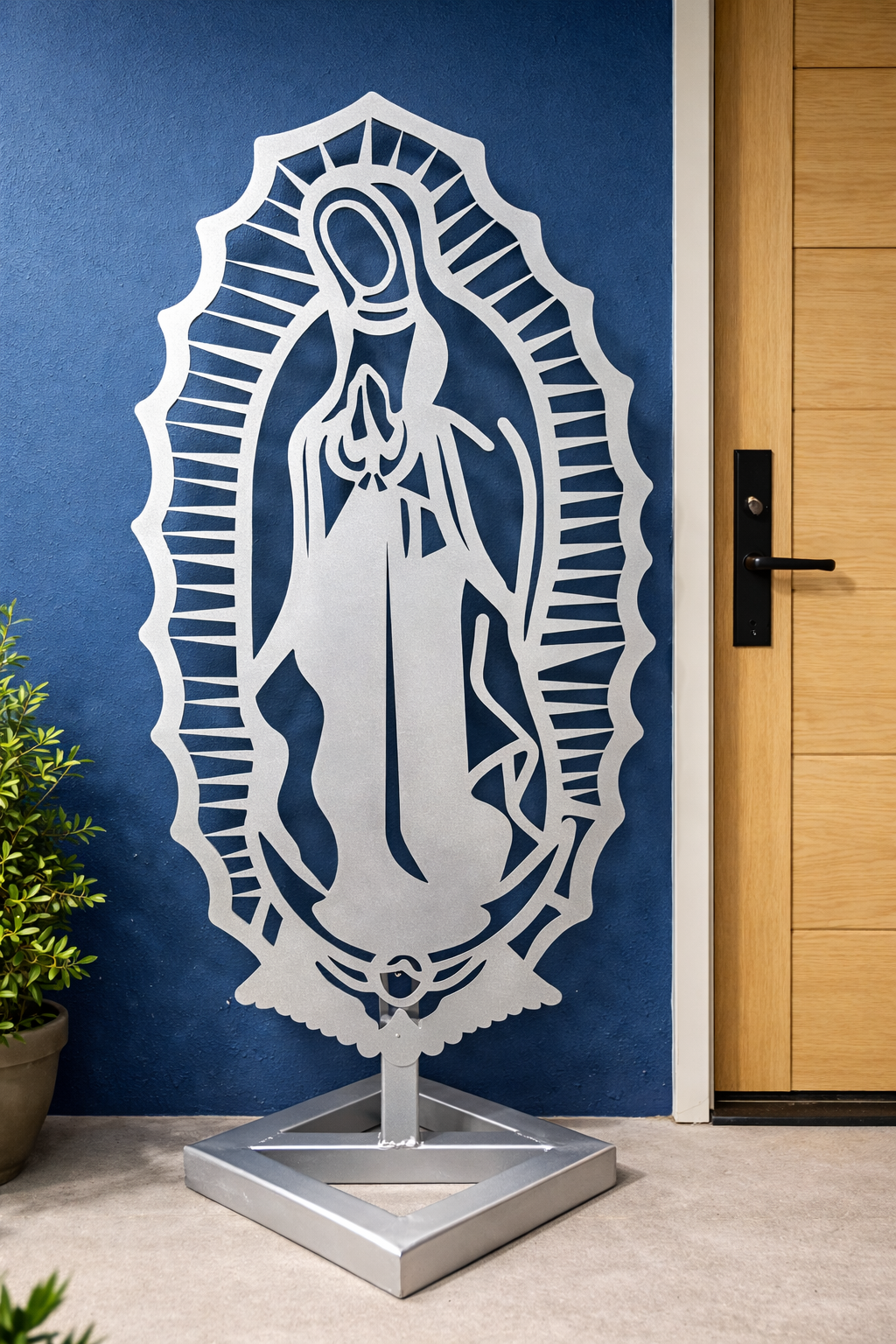 Silueta virgen 100x50 con Pedestal