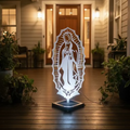 Silueta virgen 100x50 con Pedestal y lampara