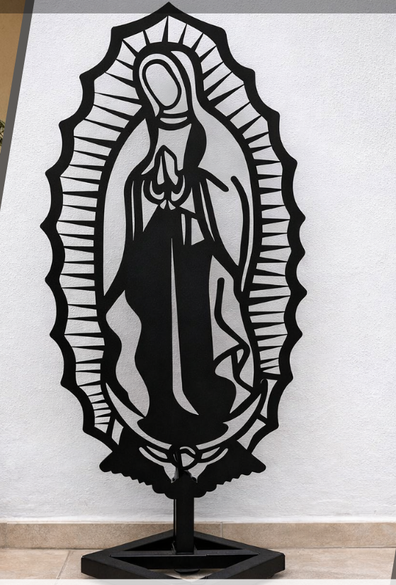 Silueta virgen 100x50 con Pedestal