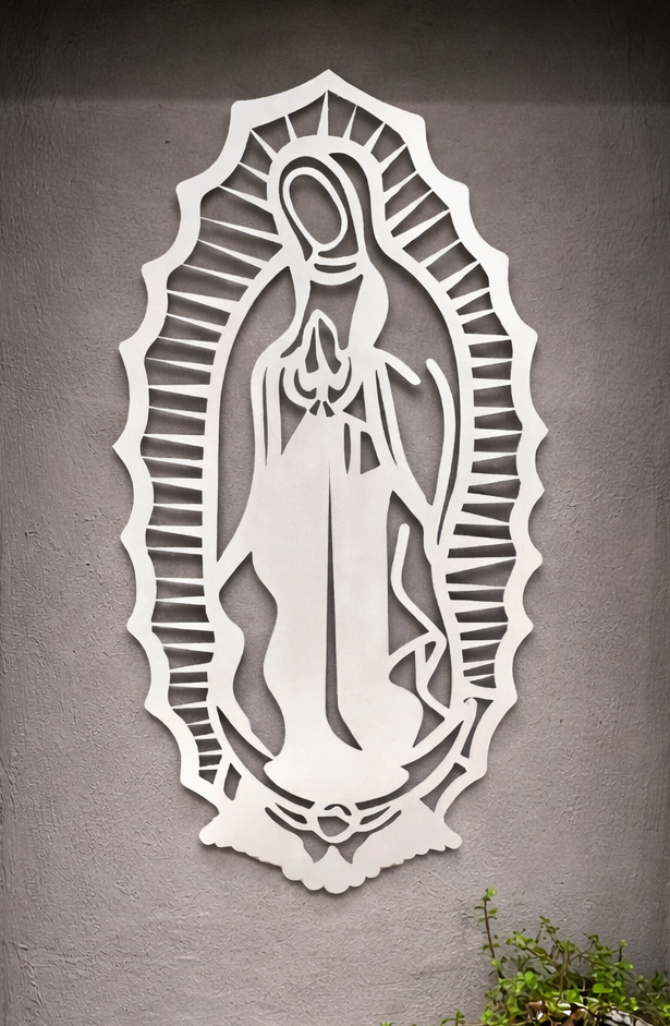 Virgen silueta Acero 70x35